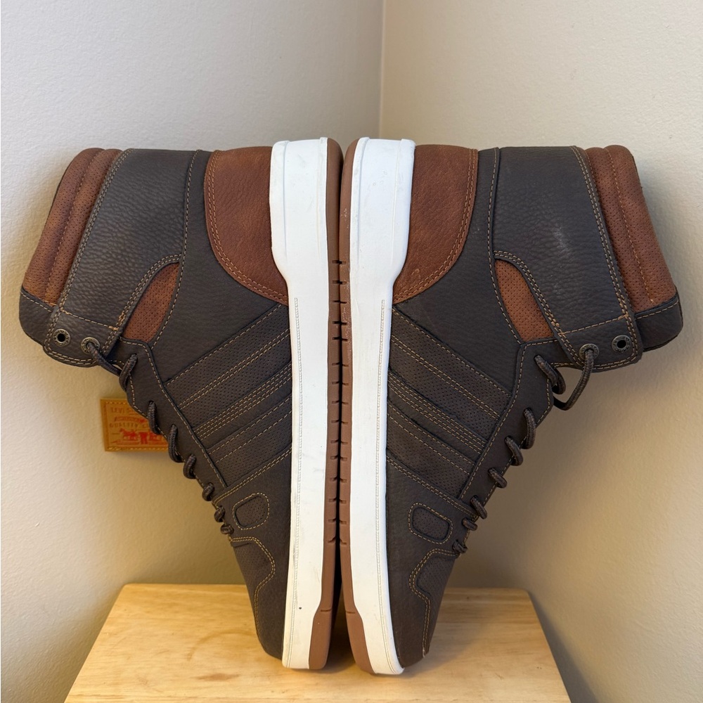 Levi’s Men’s High-Top Sneakers / Boots – Brown & Dark Gray – Size 13 - Picture 4 of 9